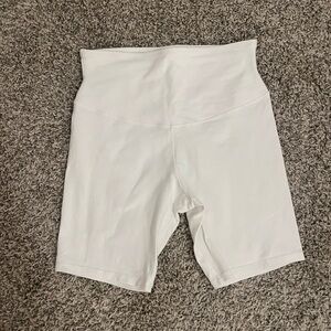 Women’s White Biker Shorts